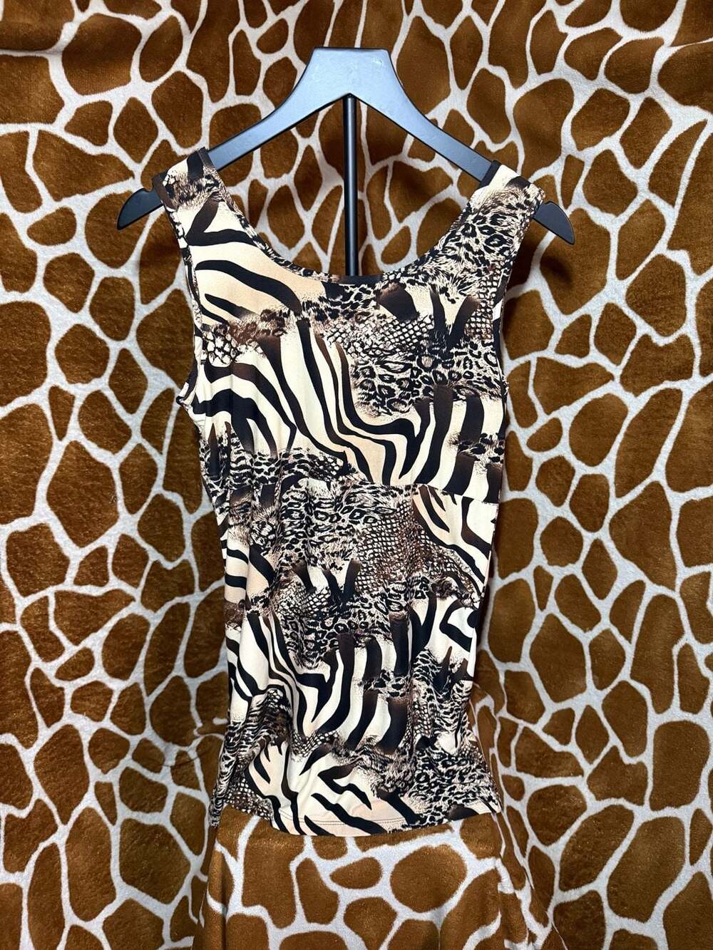 ATCC A Touch Of Class Clothing Mixed Animal Print Sleeveless Top Size XS/S - Picture 2 of 3